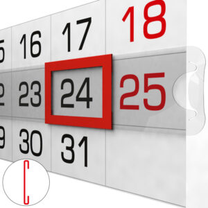 Курсоры для календарей, фиксированные, красные